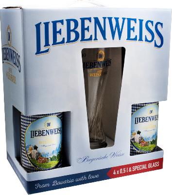 либенвайс хефе-вайсбир / liebenweiss hefe weissbier набор (4 бут*0,5 + бокал)