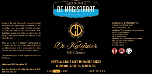 Де Калефатер 103 - Империал Стаут Эйджд Ин Дабл Оакед Бурбон Баррелс