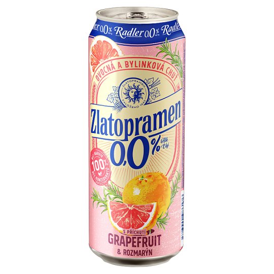 Златопрамен Радлер 0,0% Грейпфрут а розмарин