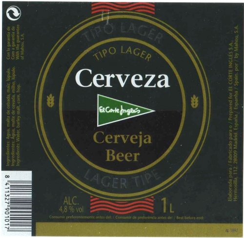 Эль Кортэ Инглес Сервейа Бир Лагер Тайп