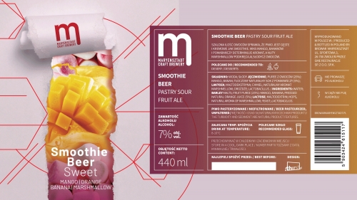 Смузи Бир Манго, Орандж, Банана, Маршмеллоу