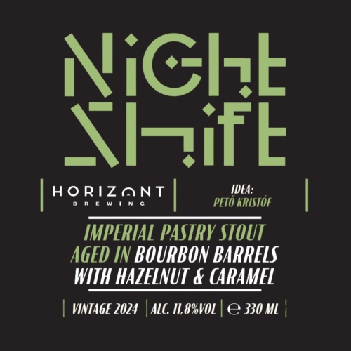 Найт Шифт Винтаж 2024 - Империал Пастри Стаут Эйджид Ин Бурбон Баррелс Виз Хейзелнат & Карамел
