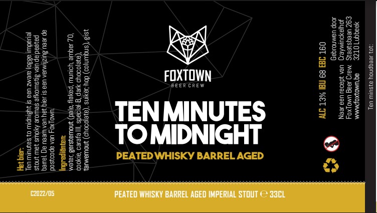 Тен Минутс Ту Миднайт Питед Виски Баррел Эйджид Си 2022/05