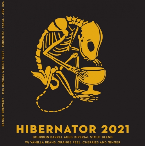 Хибернатор 2021 - Бурбон Баррел Эйджд Империал Стаут Бленд Виз Вэнилла Бинс, Орандж Пил, Черрис Энд Джинджер