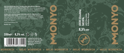 Моджо Воркин'24: Дабл Драй-Хоппед Дабл Нью-Ингленд ИПА с Нектарон и Барбе Руж