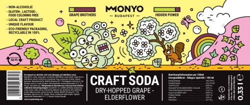 МОНЙО Драй-Хоппед Грейп-Элдерфлауэр Крафт Сода