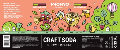 МОНИО Строберри-Лайм Крафт Сода