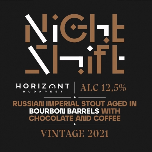 Найт Шифт Винтаж 2021 Рашен Империал Стаут Эйджд Ин Бурбон Баррелс Виз Чоколат Энд Кофи