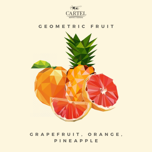 Геометрик Фрут: Грейпфрут, Оранж, Пайнэпл
