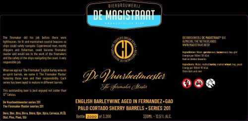 Де Вуурбоетмеестер 201 - Барли Вайн Эйджд Ин Фернандез Гао Пало Кортадо Шерри Баррелс