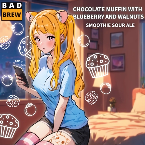 Чоколат Маффин Виз Блуберри энд Волнатс