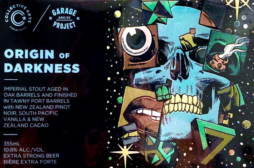 Ориджин оф Даркнесс Империал Стаут Эйджид Ин Оук Баррелс энд Финишед ин Тони Порт Баррелс в/ Нью Зиланд Пино Нуар, Саут Пасифик Ванилла энд Нью Зиланд Какао