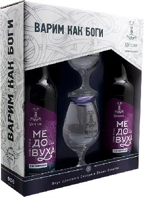 медовуха мьёльнир кровь ётуна / mead mjolnir krov` yotuna (2 бут*0,5 л.+ 2 бокала)
