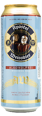 апостол вайссбир хелль б/а / apostel weissbier hell alkoholfrei ж/б (0,5 л.)