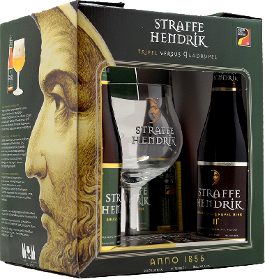 штраффе хендрик / straffe hendrik набор (4 бутылки*0,33 + бокал)
