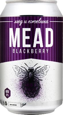 медовуха степь и ветер ежевика & мёд / mead steppe & wind blackberry & mead ж/б (0,33 л.)