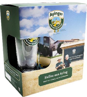 айингер лагер хелль / ayinger lager hell набор (5 бут*0,5 л. + бокал)