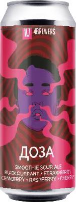 четыре пивовара доза блэк керрант, строуберри, кренберри, распберри, черри / 4 brewers ж/б (0,5 л.)