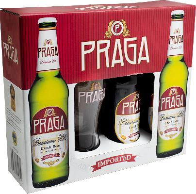 прага премиум пилс / praga premium pils набор (3 бут.*0,5 + бокал)
