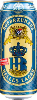 хофброй хофбройхаус хеллес лагер / hofbrau hofbrauhaus helles lager ж/б (0,5 л.)