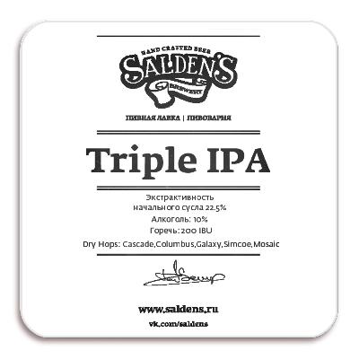 салденс трипл ипа / salden's triple ipa пэт (30 л.)