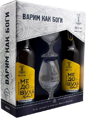 медовуха мьёльнир поцелуй фрейи / mead mjolnir poceluj freji набор (2 бут*0,5 л.+ 2 бокала)