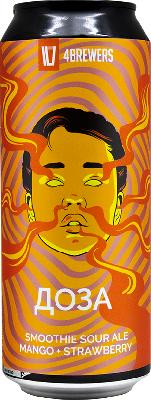 четыре пивовара доза манго клубника / 4 brewers doza mango strawberry ж/б (0,5 л.)