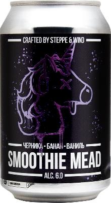 медовуха степь и ветер черника, банан, ваниль / mead steppe & wind blueberry, banana ж/б (0,33 л.)