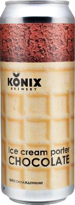 коникс мороженое портер шоколад / konix ice cream porter chocolate ж/б (0,45 л.)