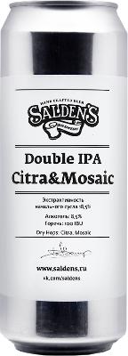 салденс цитра & мозаик дабл ипа / salden's citra & mosaic double ipa ж/б (0,45 л.)