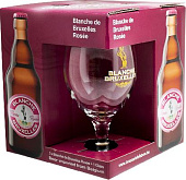 Бланш Де Брюссель Рози / Blanche De Bruxelles Rosee набор (3 бут.*0,33 + бокал)