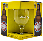Бланш Де Брюссель / Blanche De Bruxelles набор (3 бут.*0,33 + бокал)